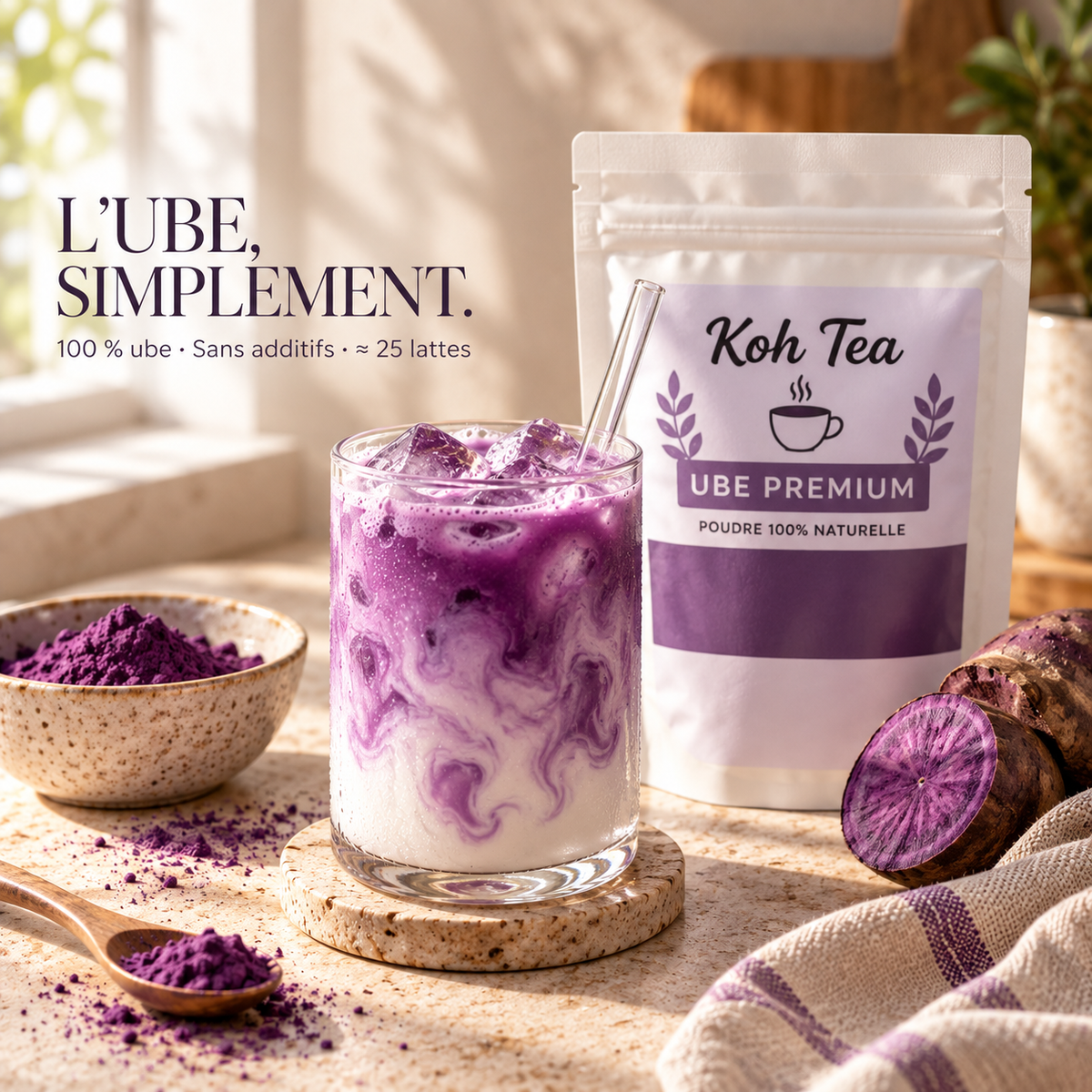 Poudre d'Ube Premium 100g - Koh Tea